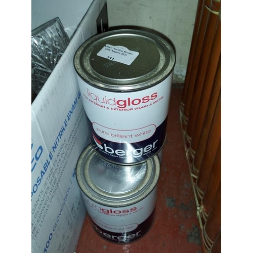 253 - 3 Small Tins Brilliant White Liquid Gloss Paint