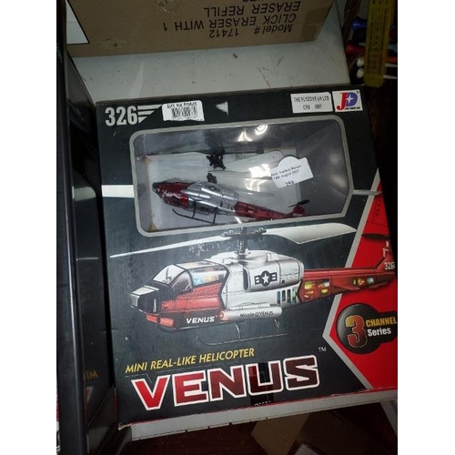 259 - Remote Controlled Venus Helicopter In Box Brand New