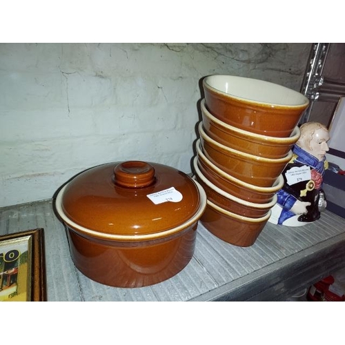 278 - Set Of 6 Vintage Serving Dishes And Lidded Pot