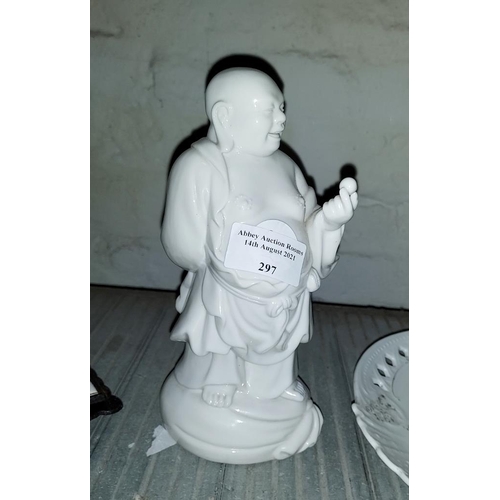 297 - White Glazed Buddha