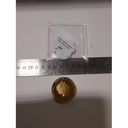 399 - Wellington Battle Of Waterloo Gold Coloured Proof Coin