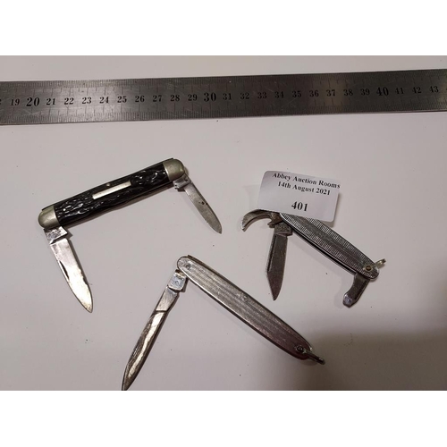 401 - 3 Pen Knives