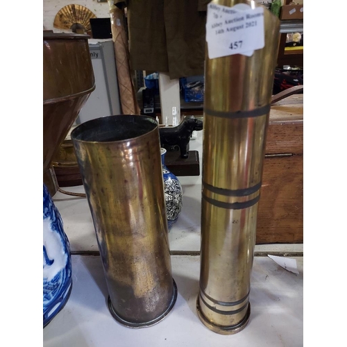 457 - 1 Trench Art Artillery Shell Plus One Other