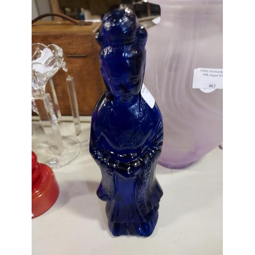 464 - Solid Blue Glass Indian Goddess