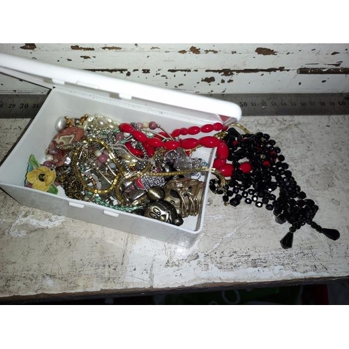 341 - Small Box Of Costume Jewellery