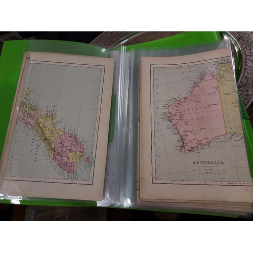 556 - Folder Of 1876 Antique Maps By J Bartholomew