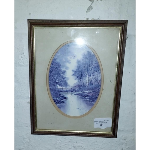 124 - Small Framed Print Of Lake In A Forest By Anthony Weller