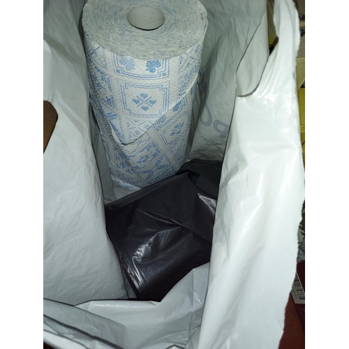 244 - Bag With A Roll Of Bin Bags Plus A Roll Of Wipes