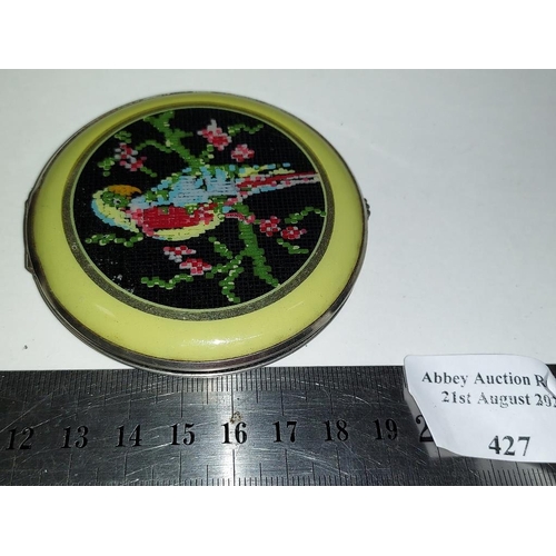 427 - Gwenda Bird Patterned Compact