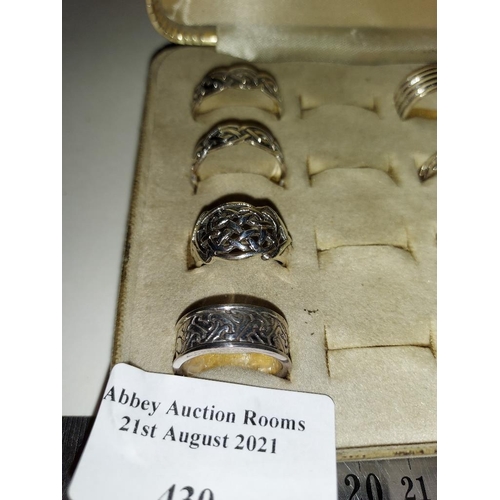 430 - 4 Silver Various Rings