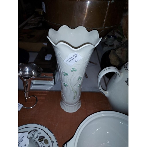 451 - Belleek Millennium Vase