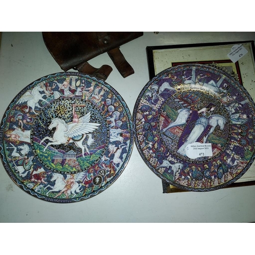 472 - 2 Royal Worcester Myths & Magic Plates