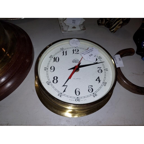 535 - Brass Smiths Timecal Clock 18Cm