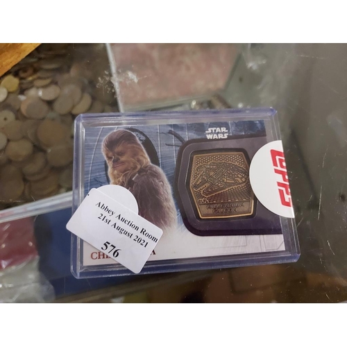 576 - Star Wars Topps Chewbacca Metal Card