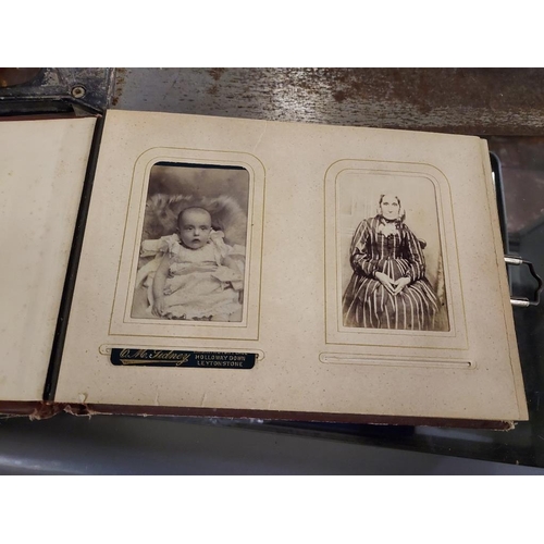 603 - Old Victorian Photo Album With Contents