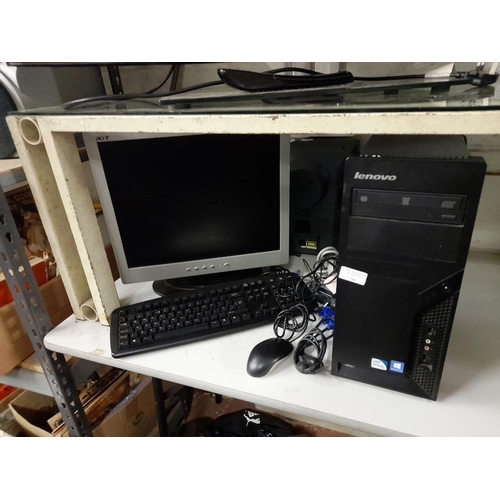 705 - Lenovo Thinkcentre Pc, Windows 10 Pro, 4Gb Ram, Bundle With Acer Monitor Tested And Working