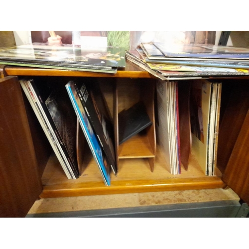 18 - Record Cupboard With A Large Selection  Of Lp'S