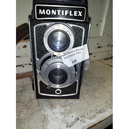 340 - Montiflex Camera With Flash To Top