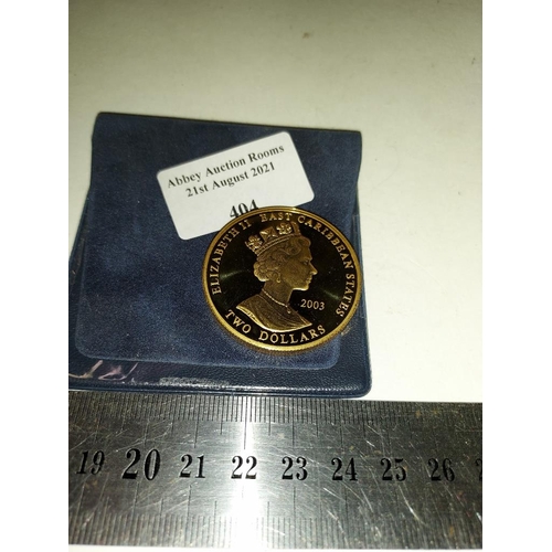 404 - Horatio Nelson Gold Plated Coin