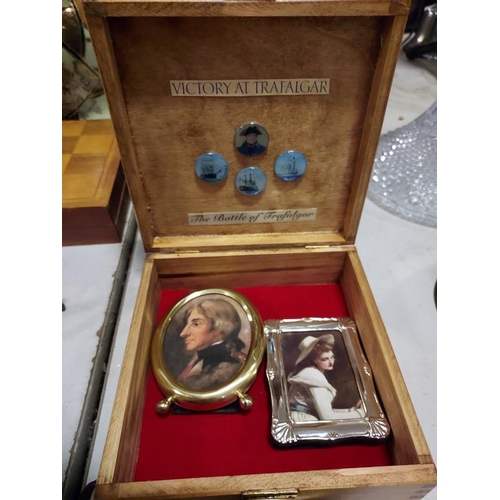 484 - Nelson Box With Items Plus A Set Of Battle Plates