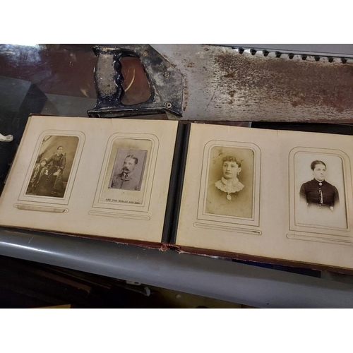 603 - Old Victorian Photo Album With Contents