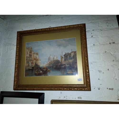 114 - Large Framed Print Of Venice