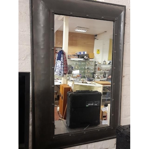 670 - Heavy Bronzed Framed Large Mirror