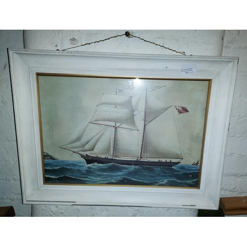 124 - 2 Framed Antique Boat Prints