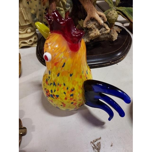 462 - Large Heavy Murano Glass Cockerel