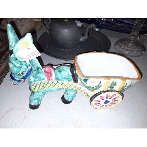 481 - Indian China Donkey With Cart