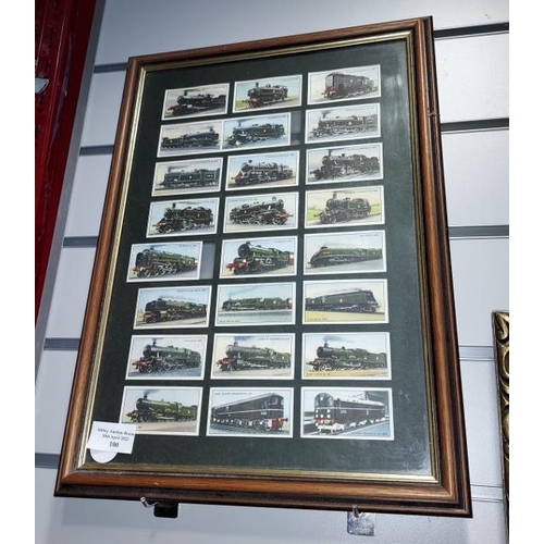 100 - Framed Railway Cigarette Cards