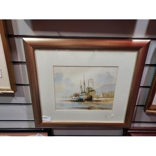 111 - Framed Ship Watercolour By Ken Hammond