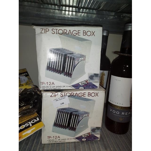 198 - 2 Zip Storage Boxes