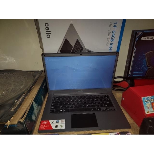 213 - Laptop. Turns On Password Locked Spares/Repairs - No Charger