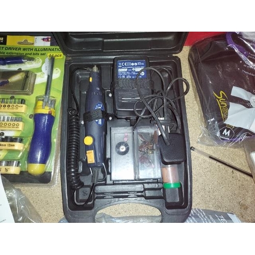 219 - Powercraft Mini Multi Drill/Engraver With Accessories And Box, Tested And Working