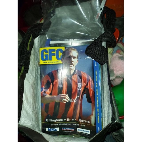 276 - Bag Of Gillingham Football Programs. Some From 1999