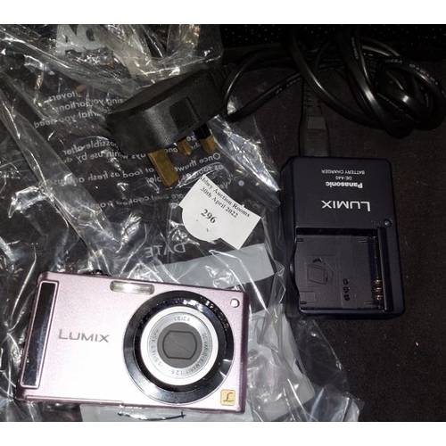 296 - Lumix Digital Camera With Face Detection, With Battery And Charger. Tested And Working