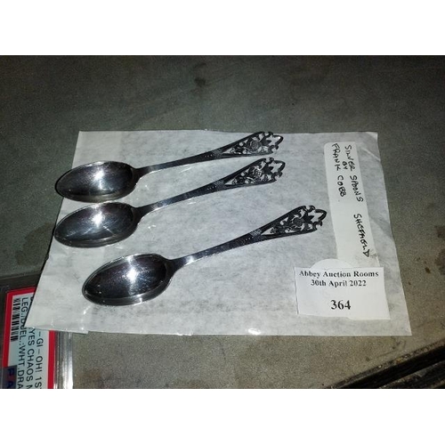 364 - 3 Silver Spoons By Earl Cobb Sheffield 1937