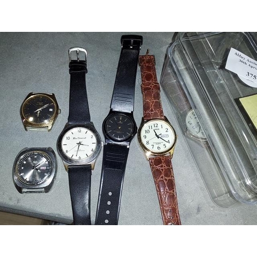 375 - Selection Of Watches To Include A Seiko 5 Day/Date 6119-7103