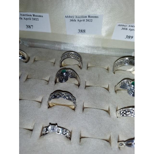 388 - 4 Various Silver Rings