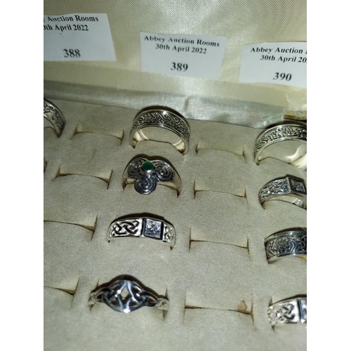 389 - 4 Various Silver Rings