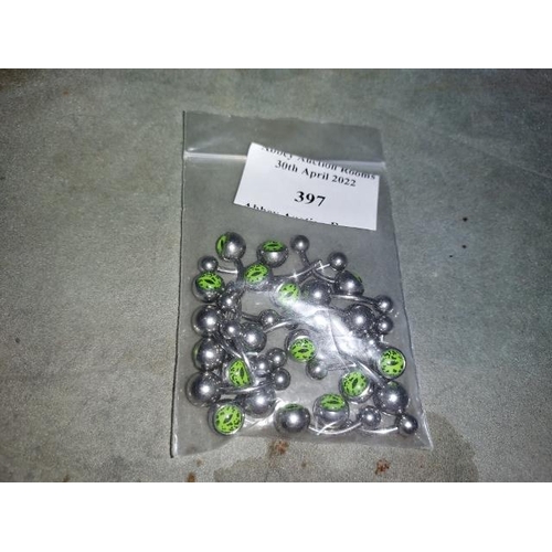 397 - Approximately 20 Stainless Steel Belly Bars