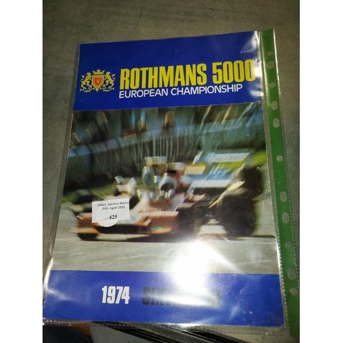 425 - 1974 Rothmans 5000 Programme