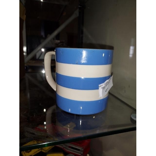 437 - TG Greene Blue Stripe Mug