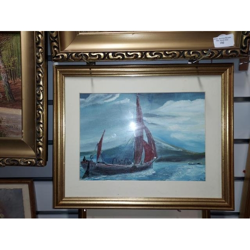 104 - 2 Framed Coastal Oil Paintings