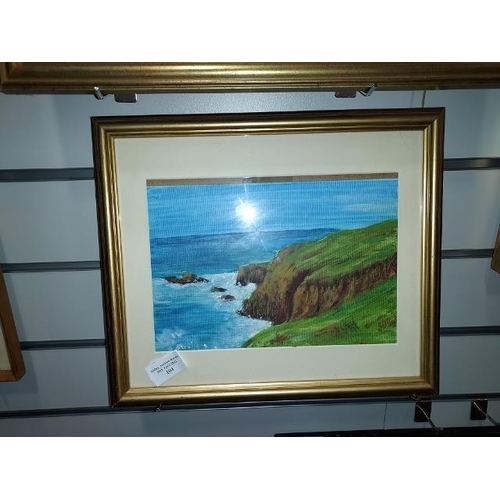 104 - 2 Framed Coastal Oil Paintings