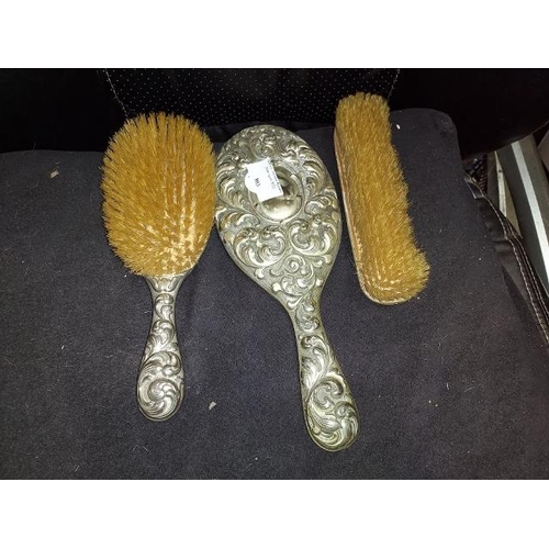 305 - 3 Piece Silver Plated Brush Set