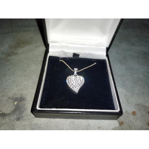 404 - Solid Silver Heart Pendant