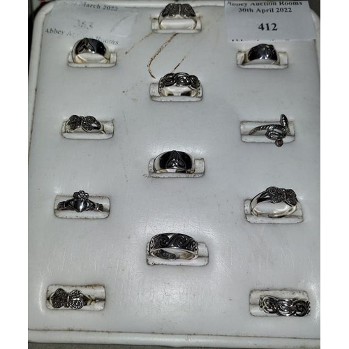 412 - 12 Silver Toe Rings