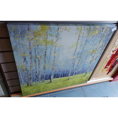 117 - Large Print On Canvas Of Forest Scene